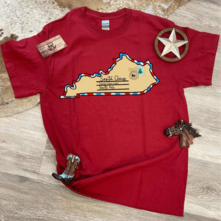 Santa Letter Kentucky Shirt-Women's Graphic Tees-Simply Blessed Children's Boutique