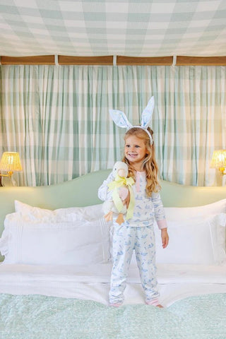 Sara Jane’s Sweet Dreams Set: Bunny Print Pajamas by The Beaufort Bonnet Company-Girls Sleepwear-Simply Blessed Children's Boutique