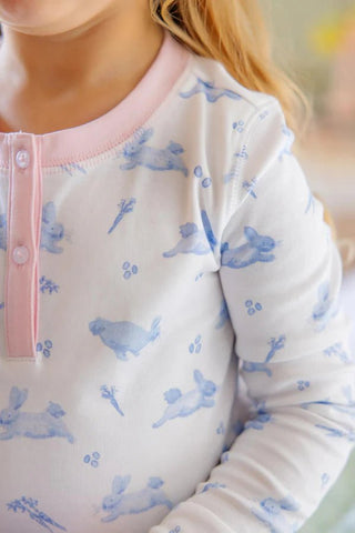 Sara Jane’s Sweet Dreams Set: Bunny Print Pajamas by The Beaufort Bonnet Company-Girls Sleepwear-Simply Blessed Children's Boutique
