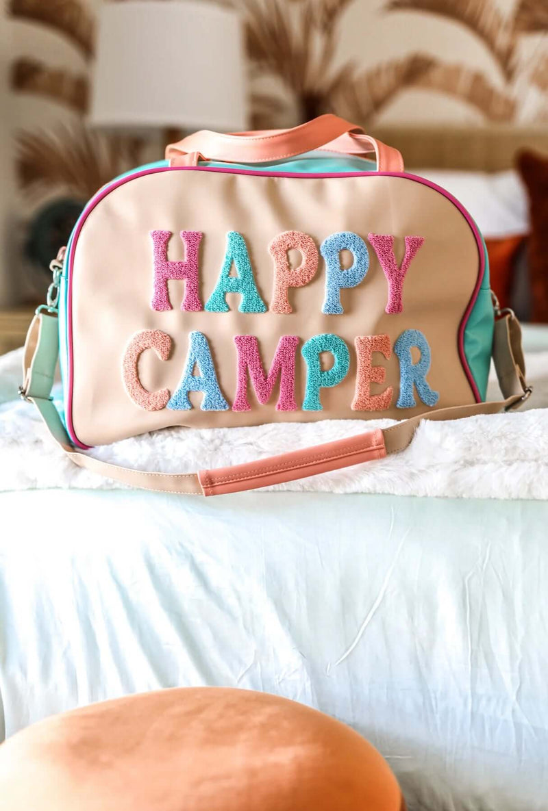 Duffle Bag Weekender - Happy Camper (Tan)