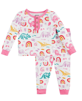 Mud Pie Dino Girls Pajama Set