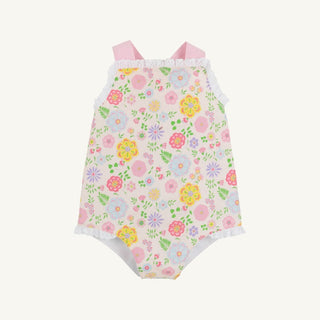 Sisi Sunsuit (Broadcloth) – Boca Grande Begonia/Hamptons Hot Pink Pique Stripe | The Beaufort Bonnet Company-Infants-Simply Blessed Children's Boutique
