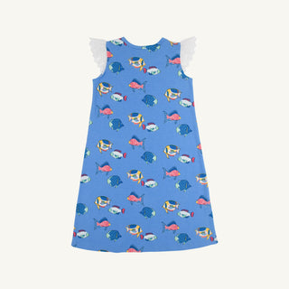 Sleeveless Polly Play Dress (Eyelet) - Here Fishy Fishy/Worth Ave White by The Beaufort Bonnet Company - Simply Blessed Children's Boutique