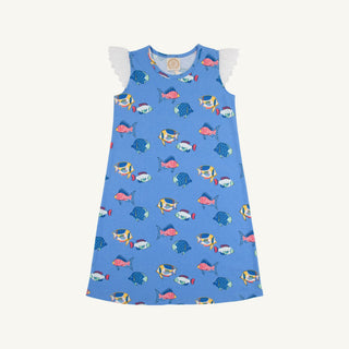 Sleeveless Polly Play Dress (Eyelet) - Here Fishy Fishy/Worth Ave White by The Beaufort Bonnet Company - Simply Blessed Children's Boutique
