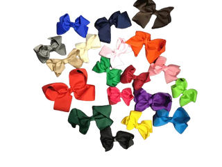 Solid Colors 4" and 5" Grosgrain Bows-Hair Accessories-Simply Blessed Children's Boutique