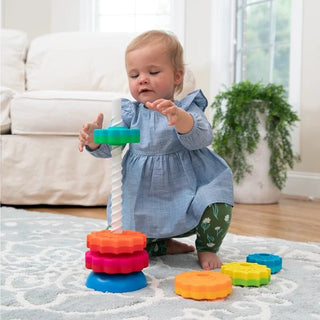 SpinAgain by Fat Brain Toys – Stacking & Spinning Sensory STEM Toy for Toddlers-Toys-Simply Blessed Children's Boutique