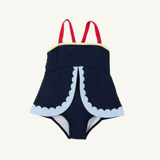 Stratford Scallop Swimsuit - Nantucket Navy/Richmond Red/Beale Street Blue/Lake Worth Yellow by The Beaufort Bonnet Company-Girls Swimwear-Simply Blessed Children's Boutique