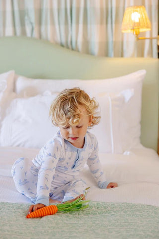 Sutton’s Sweet Dreams Blue Bunny Pajama Set – The Beaufort Bonnet Company-Boys Sleepwear-Simply Blessed Children's Boutique