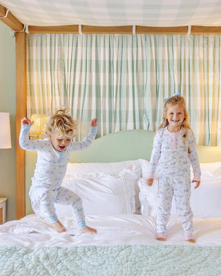 Sara Jane’s Sweet Dreams Set: Bunny Print Pajamas by The Beaufort Bonnet Company-Girls Sleepwear-Simply Blessed Children's Boutique