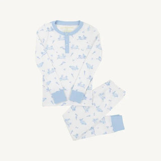 Sutton’s Sweet Dreams Blue Bunny Pajama Set – The Beaufort Bonnet Company-Boys Sleepwear-Simply Blessed Children's Boutique