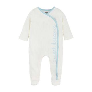 Sweet Dreams Sleeper with Blue Trim-Infants-Simply Blessed Children's Boutique