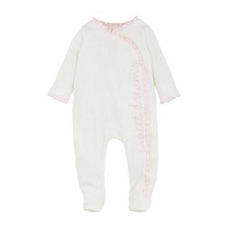 Sweet Dreams Sleeper with Pink Trim-Infants-Simply Blessed Children's Boutique