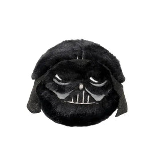 Black Darth Vader Beanie Bouncer plush ball with gray stitched mask, soft texture, and iconic character look.