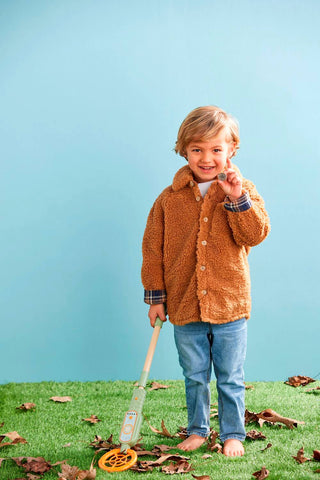 Tan Sherpa Shacket-Misc.-Simply Blessed Children's Boutique