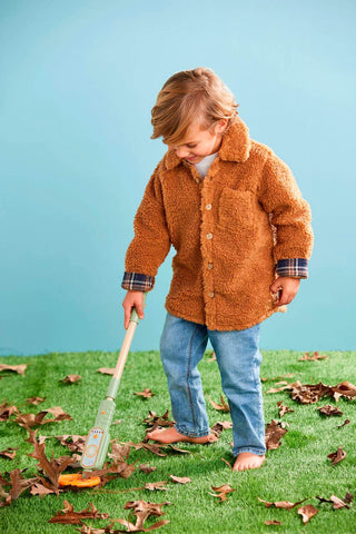 Tan Sherpa Shacket-Misc.-Simply Blessed Children's Boutique