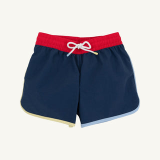 Tanner Trunks - Nantucket Navy/Richmond Red/Beale Street Blue/Lake Worth Yellow by The Beaufort Bonnet Company-Boys Swimwear-Simply Blessed Children's Boutique