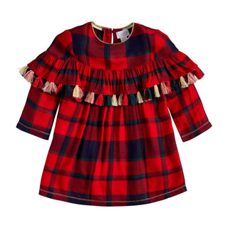 Tartan Tassel Dress-Girls Dresses-Simply Blessed Children's Boutique