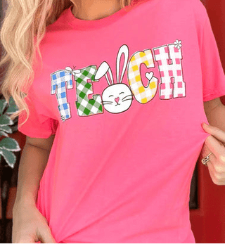 Teach Easter T-Shirt-Women's Graphic Tees-Simply Blessed Children's Boutique