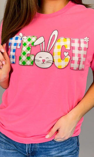 Teach Easter T-Shirt-Women's Graphic Tees-Simply Blessed Children's Boutique