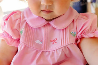 The Beaufort Bonnet Company Holly Bea Bubble – Pink Bunny & Bows Easter Outfit-Girls One-Piece-Simply Blessed Children's Boutique