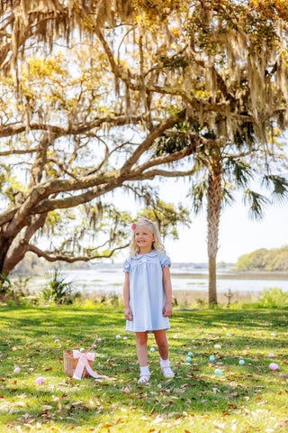 The Beaufort Bonnet Company Holly Day Dress - Beale Street Blue Bunny Easter Dress-Girls Dresses-Simply Blessed Children's Boutique