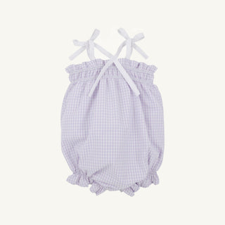 The Beaufort Bonnet Company Rosey Romper - Lauderdale Lavender Gingham-Girls One-Piece-Simply Blessed Children's Boutique