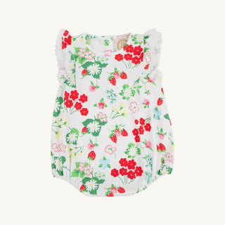 The Beaufort Bonnet Company Ruehling Ruffle Bubble - Berry Sweet Pima Cotton-Girls One-Piece-Simply Blessed Children's Boutique