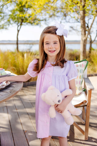 The Beaufort Bonnet Company Tabitha’s Teacher’s Pet Dress - Pink & Lavender Gingham-Girls Dresses-Simply Blessed Children's Boutique