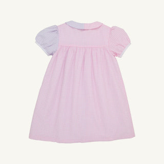 The Beaufort Bonnet Company Tabitha’s Teacher’s Pet Dress - Pink & Lavender Gingham-Girls Dresses-Simply Blessed Children's Boutique