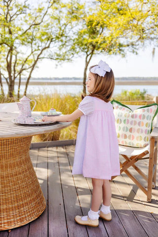 The Beaufort Bonnet Company Tabitha’s Teacher’s Pet Dress - Pink & Lavender Gingham-Girls Dresses-Simply Blessed Children's Boutique