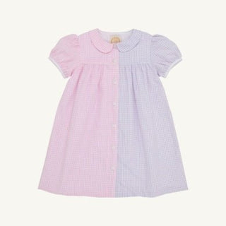 The Beaufort Bonnet Company Tabitha’s Teacher’s Pet Dress - Pink & Lavender Gingham-Girls Dresses-Simply Blessed Children's Boutique