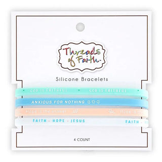 Threads of Faith Silicone Bracelet Sets from Faithworks-Women's Bracelet-Simply Blessed Children's Boutique