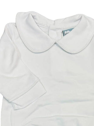 Three Sisters White Long Sleeve Knit Top with Peter Pan Collar-Misc.-Simply Blessed Children's Boutique