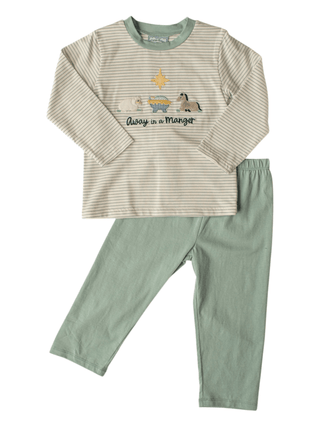 Three Sisters Boys Away in a Manger Christmas Pant Set - Simply Blessed Children's Boutique