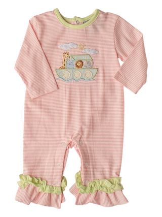 Three Sisters Baby Girls Noah's Ark Romper-Infants-Simply Blessed Children's Boutique