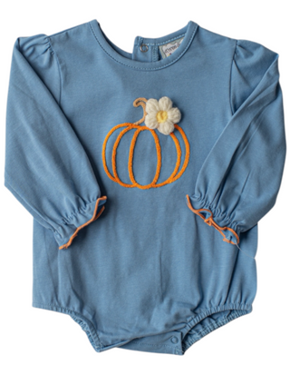 Three SIsters Baby Girl Long Sleeve Pumpkin Patch Bubble-Infants-Simply Blessed Children's Boutique