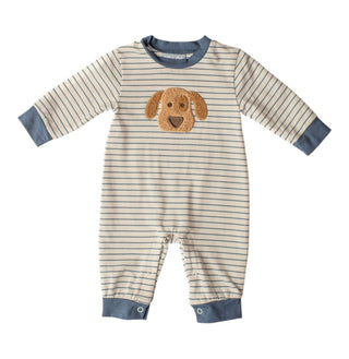 Three Sisters Baby Boys Puppy Applique Romper-Infants-Simply Blessed Children's Boutique