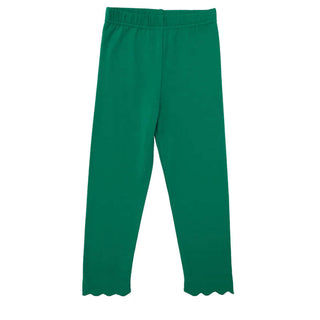 Trotter Street Scalloped Leggings-Girls Leggings/Bottoms-Simply Blessed Children's Boutique