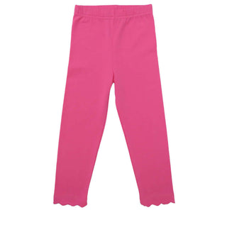 Trotter Street Scalloped Leggings-Girls Leggings/Bottoms-Simply Blessed Children's Boutique