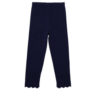 Trotter Street Scalloped Leggings-Girls Leggings/Bottoms-Simply Blessed Children's Boutique