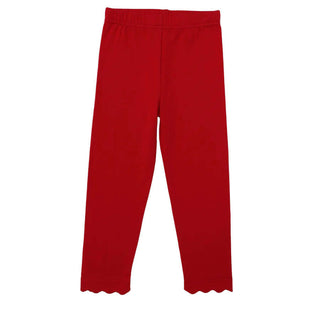 Trotter Street Scalloped Leggings-Girls Leggings/Bottoms-Simply Blessed Children's Boutique