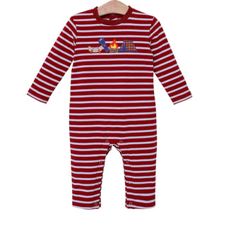 Trotter Street Kids Camping Applique Romper