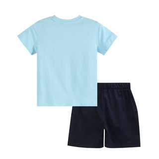 Turtle Smocked Tee and Short Set - Lil Cactus-Boys Outfit Sets-Simply Blessed Children's Boutique