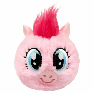 Ty Beanie Bouncers Pinkie Pie plush from My Little Pony with bright pink fur, big embroidered eyes and round plush shape.