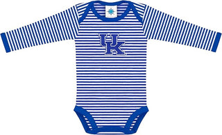 University of Kentucky Wildcats Long Sleeve Striped Infant Bodysuit-Infants-Simply Blessed Children's Boutique