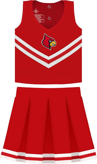 University of Louisville Cardinals 3-Piece Cheer Uniform – Officially Licensed-Girls Outfit Sets-Simply Blessed Children's Boutique