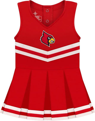 University of Louisville Cardinals Cheer Bodysuit Dress – Officially Licensed-Girls Dresses-Simply Blessed Children's Boutique