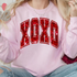 Pink XOXO Pink Sweatshirt with Faux Glitter Patches