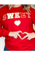 Mom & Me Chenille Patch Long Sleeve Sweet Heart Shirt