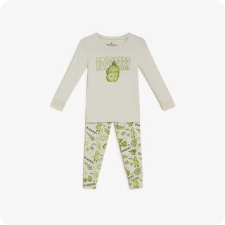Warmies Toddler Green Dinosaur Cotton or Bamboo Pajama Set-Boys Sleepwear-Simply Blessed Children's Boutique